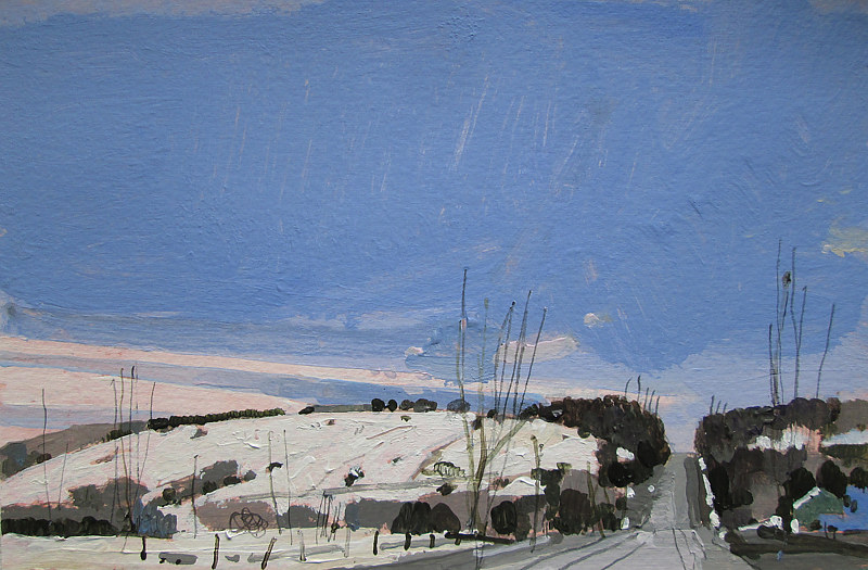 Acrylic painting First Thaw by Harry Stooshinoff