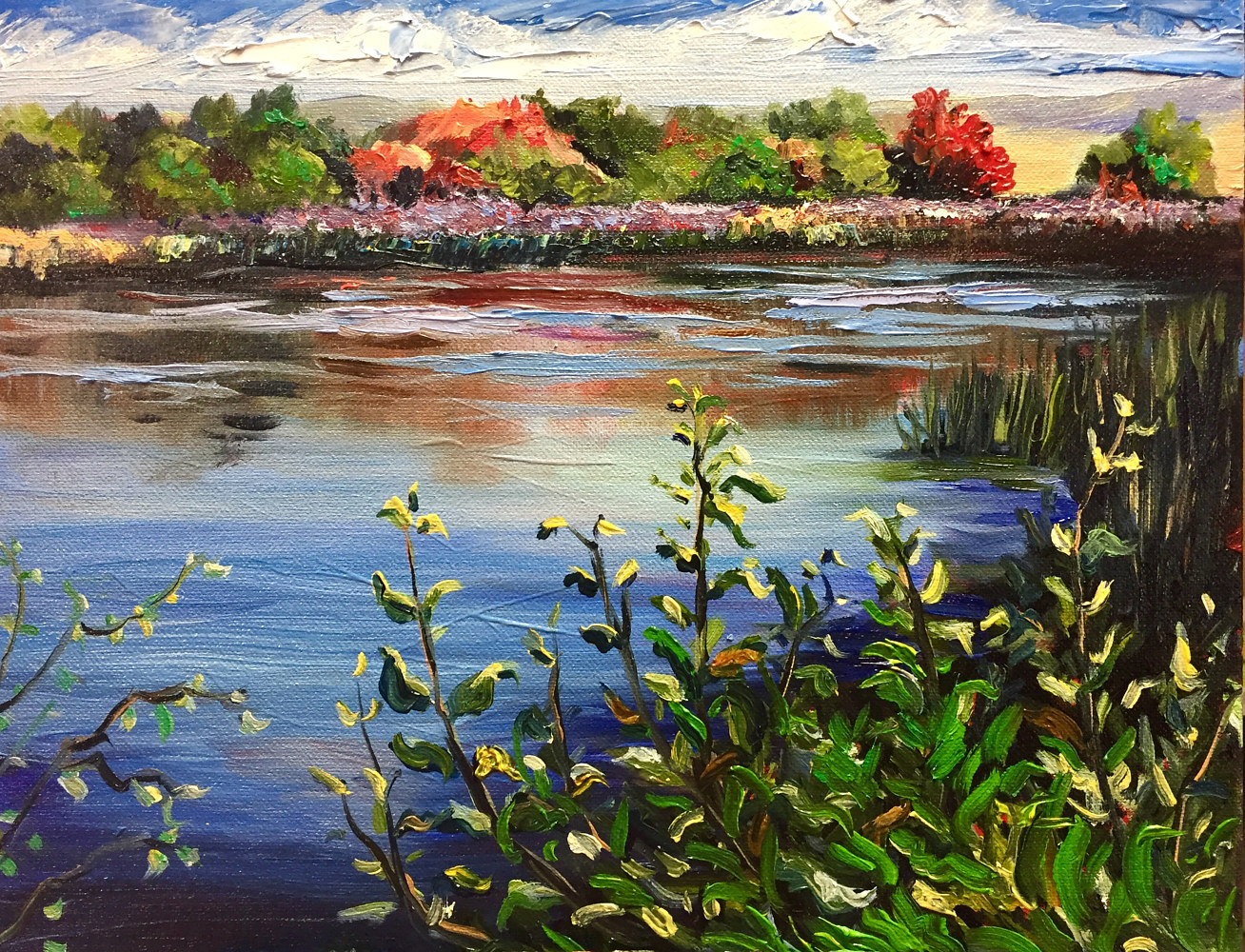 Return to: Oil Paintings - plein air landscapes Oil painting "The Great Swamp" by Betty Ann Medeiros