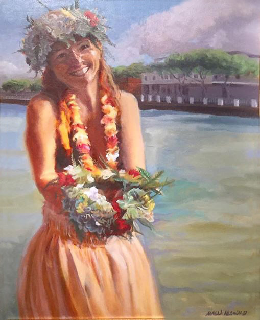 Welcome to Lahaina, Aloha! Oil painting Welcome to Lahaina, Aloha! by Pamela Neswald