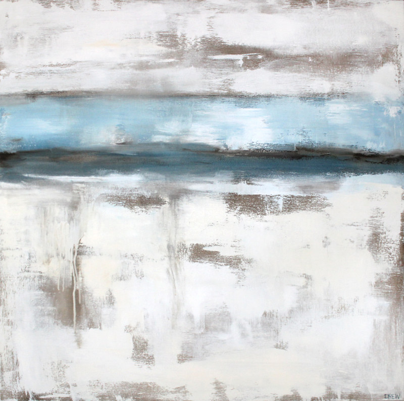 Winter Lake Acrylic painting Winter Lake by Drew Marin