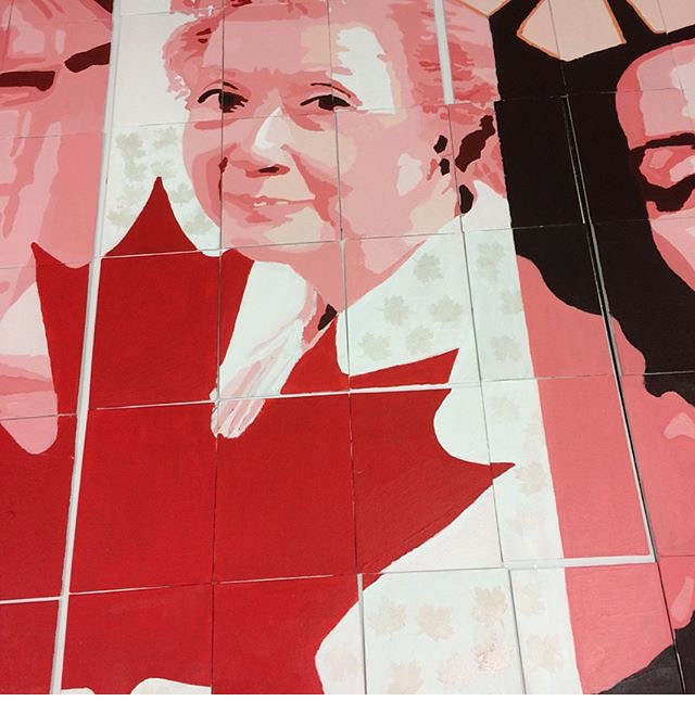 Adrienne Clarkson P. S. - Student Mural - Portrait of Adrienne Clarkson Acrylic painting Adrienne Clarkson P. S. - Student Mural - Portrait of Adrienne Clarkson by Cindy Scaife