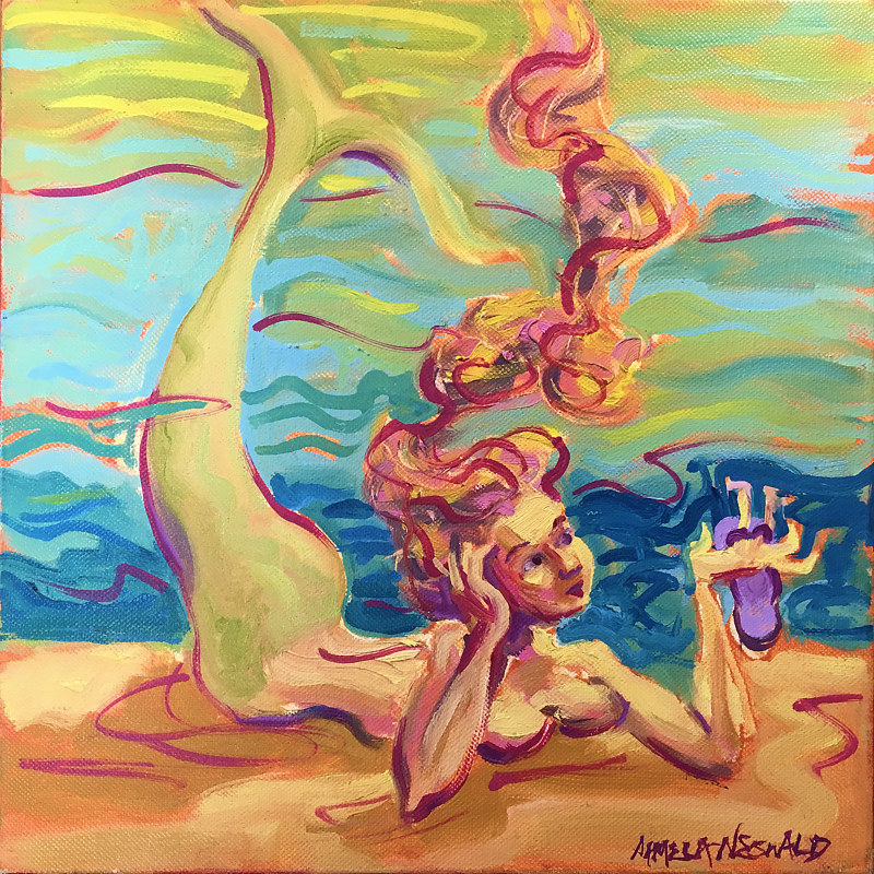 Mysterious Slipper Oil painting Mysterious Slipper by Pamela Neswald