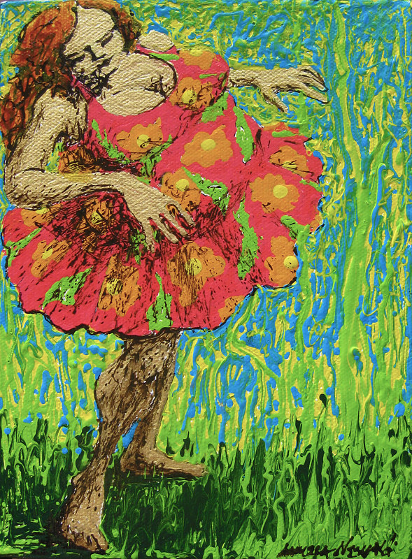 Tutu Acrylic painting Tutu by Pamela Neswald