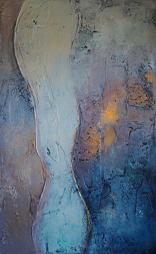 Return to: Sold Art Acrylic painting Blue Lava by Ginger Thomas