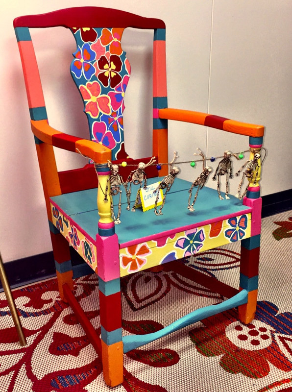 Day Of The Dead Chair Christine Warner Artist Day Of The Dead Chair