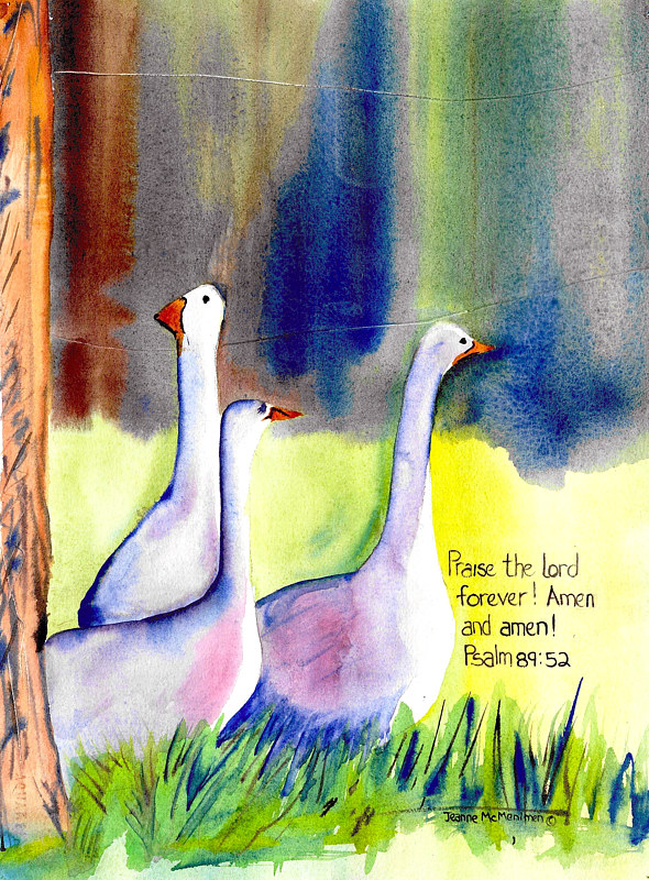 "Geese" Print "Geese" by Jeanne McMenimen