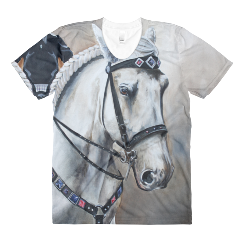 The White Andalusian Womens T Print The White Andalusian Womens T by Debbie Hart