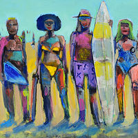 Surfers acrylic on canvas 36 x 48 x 1.5 //images.artistrunwebsite.com/gallery/img_2595751524037109_large.jpg?1619624318