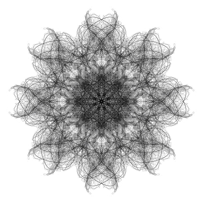 Hovig 18025 Mandala from Cast #1 (1800x1800) Print Hovig 18025 Mandala from Cast #1 (1800x1800) by John Hovig