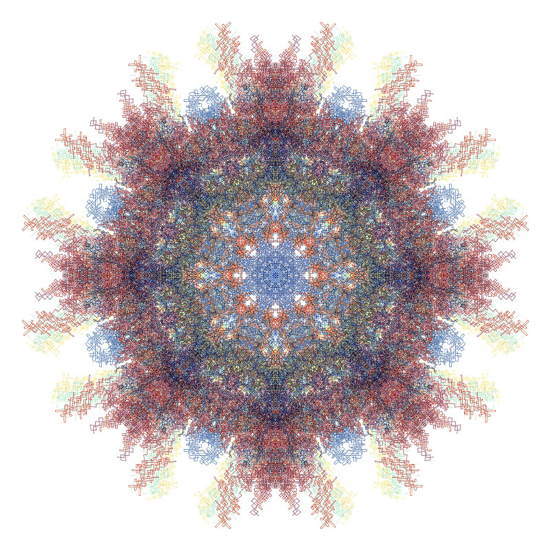 Hovig 18032 Mandala from Capstone #1 (1800x1800) Print Hovig 18032 Mandala from Capstone #1 (1800x1800) by John Hovig