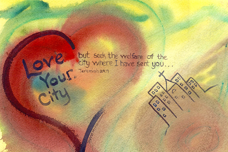"Love Your City" Print "Love Your City" by Jeanne McMenimen