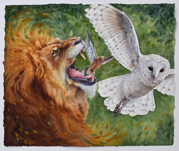 Fierce Wisdom Roar Painting Fierce Wisdom Roar by Lisa Baechtle