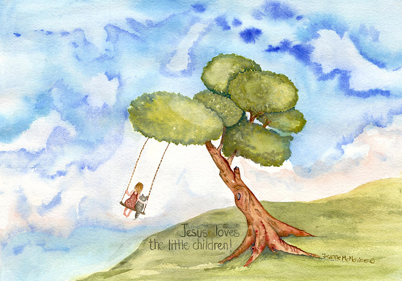 "Jesus Loves" Print "Jesus Loves" by Jeanne McMenimen