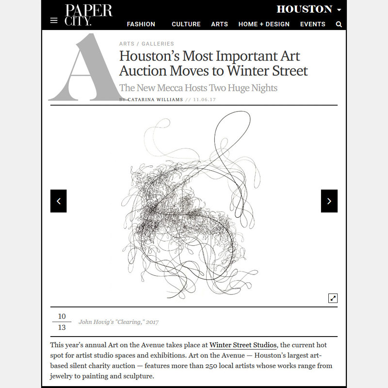 2017-11-06 PaperCity Houston’s Most Important Art Auction Moves to Winter Street Drawing 2017-11-06 PaperCity Houston’s Most Important Art Auction Moves to Winter Street by John Hovig