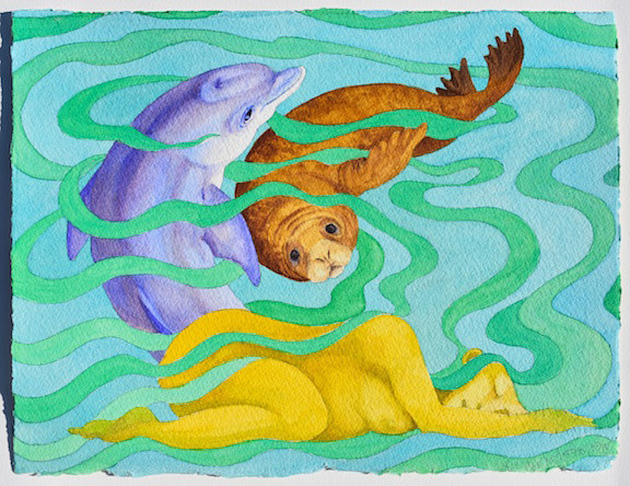 Restorative Sleep Watercolor Restorative Sleep by Lisa Baechtle