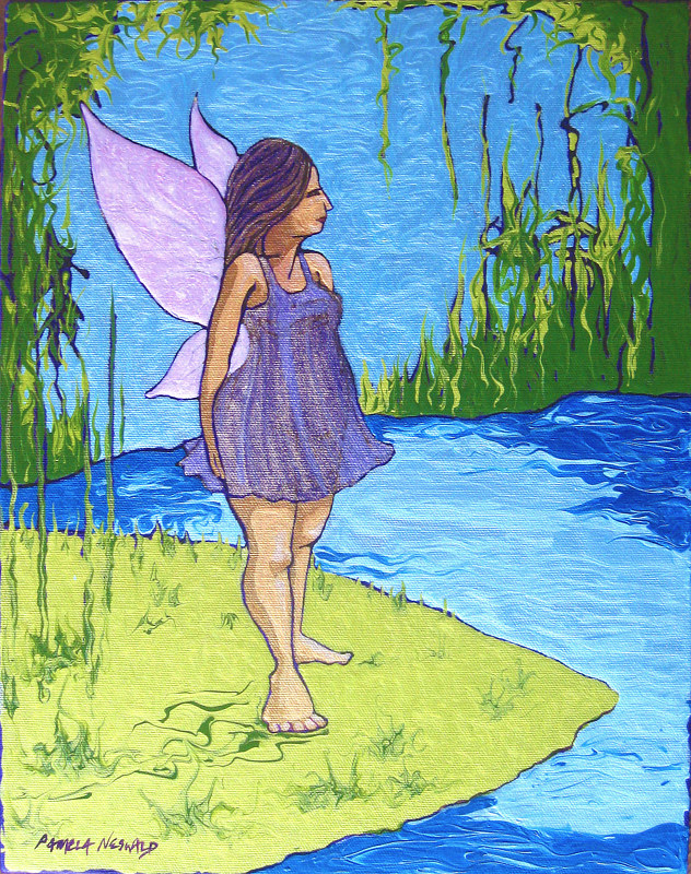 Earthly Fairy Acrylic painting Earthly Fairy by Pamela Neswald