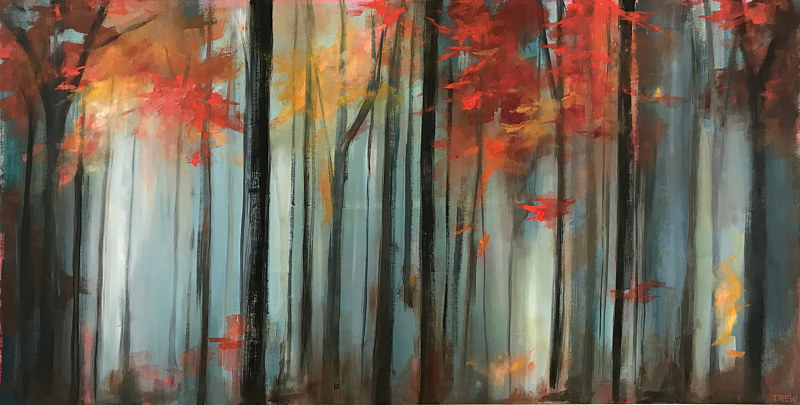 Into The Woods Acrylic painting Into The Woods by Drew Marin
