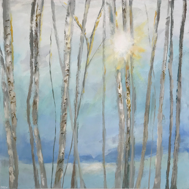Angelic Woods Acrylic painting Angelic Woods by Drew Marin