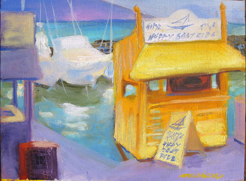 Lahaina Harbor Happy Boat Ride Activity Oil painting Lahaina Harbor Happy Boat Ride Activity by Pamela Neswald