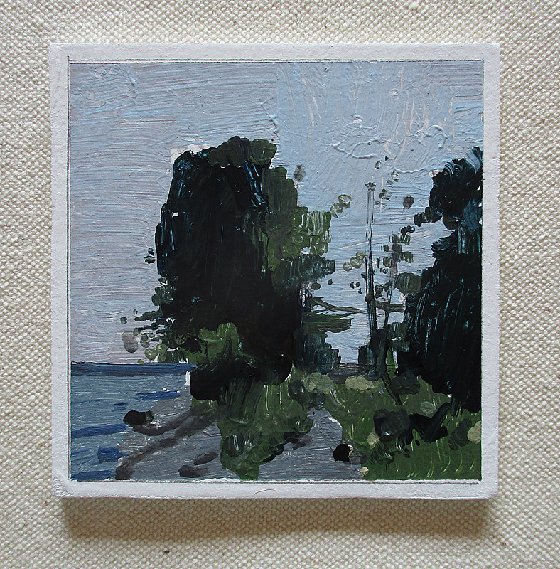 RESERVED FOR MIRANDA, Tree at Lakeside Acrylic painting RESERVED FOR MIRANDA, Tree at Lakeside by Harry Stooshinoff