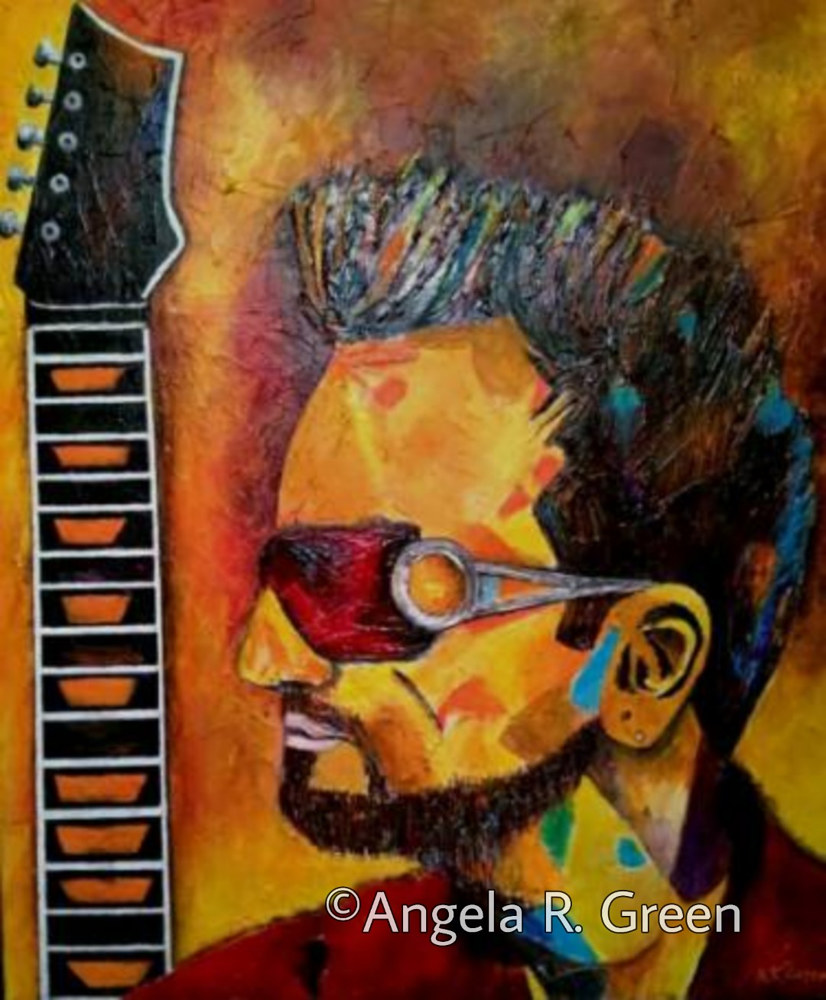 Return to: Guys with Guitars Acrylic painting Guys with Guitars #4 by Angela Green