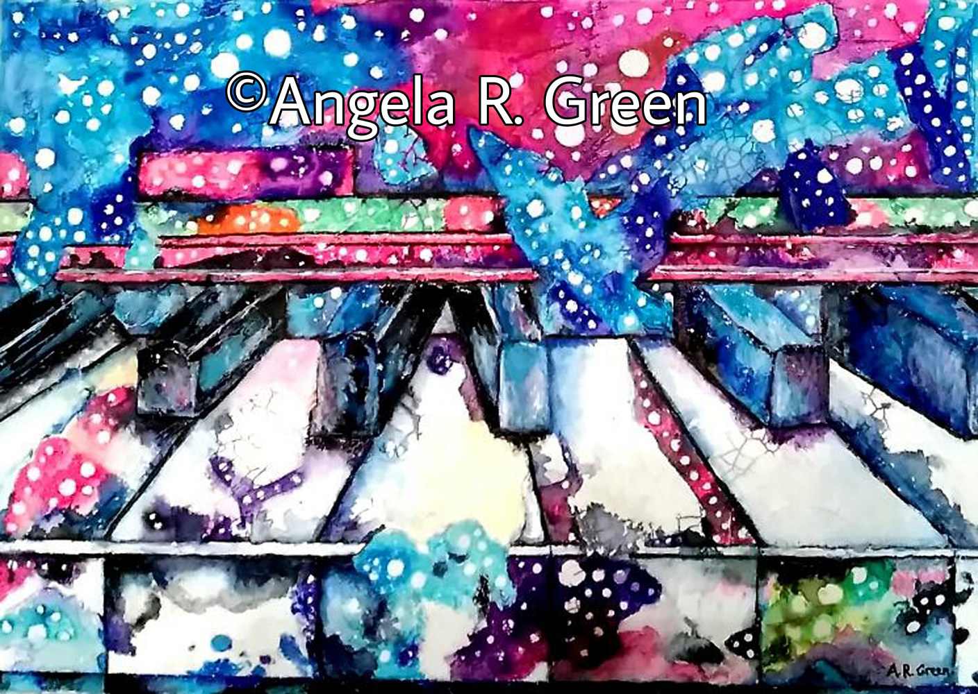 Return to: New Works Acrylic painting Sweet Melodies by Angela Green