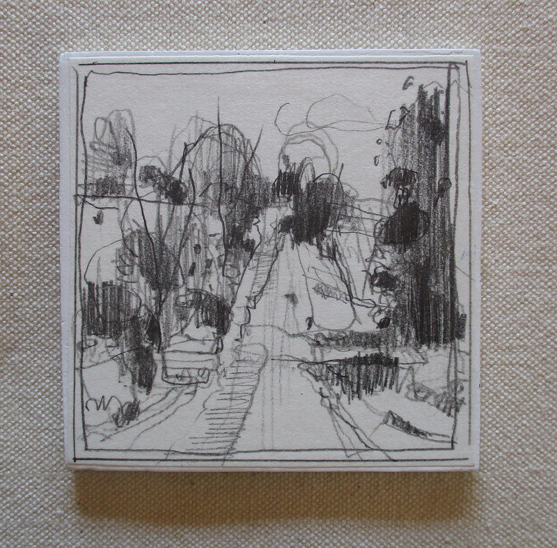 October Hill Drawing October Hill by Harry Stooshinoff