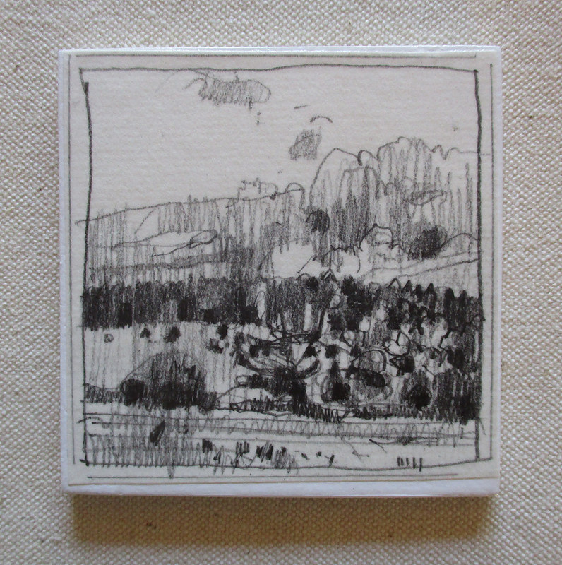 Sapling Hill Drawing Sapling Hill by Harry Stooshinoff