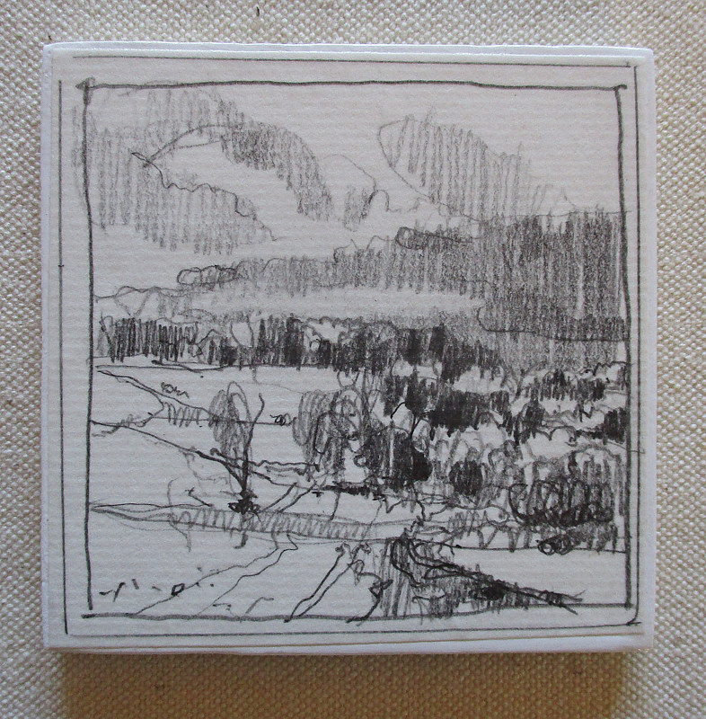October Fields Drawing October Fields by Harry Stooshinoff