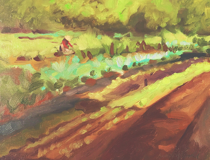 O'o Farm Oil painting O'o Farm by Pamela Neswald