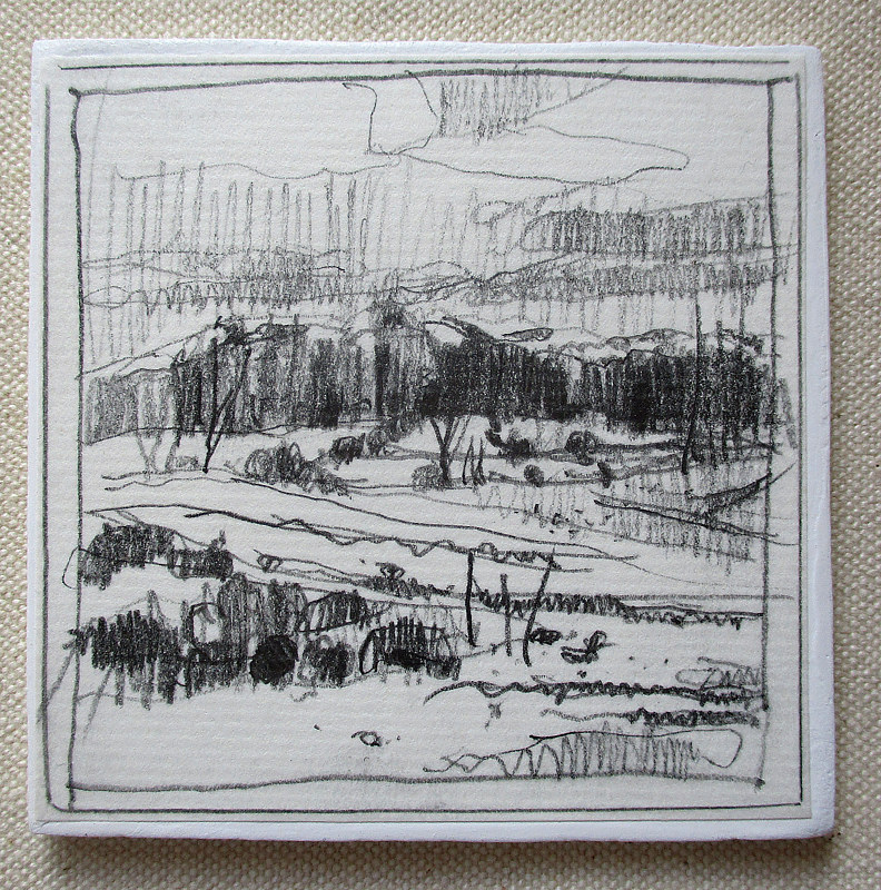 Lower Field Drawing Lower Field by Harry Stooshinoff