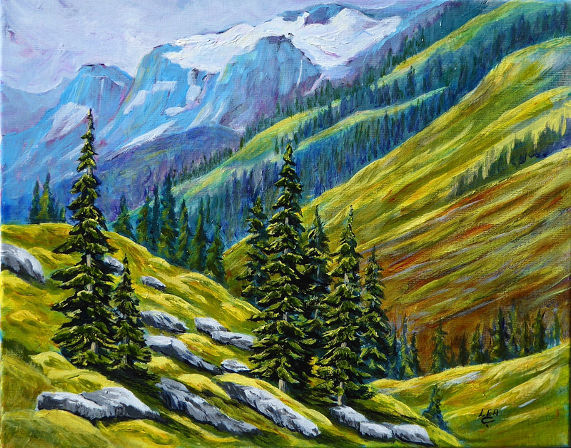 High Country Acrylic painting High Country by Cecilia Lea