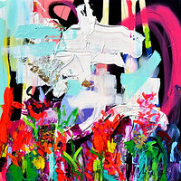 Joy, 2017, Acrylic on canvas, 30 '' x 30 ''-Karine Molloy //images.artistrunwebsite.com/gallery/img_2727901544758001_large.jpg?1660076851