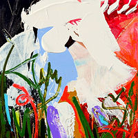 Sophie (Canicule), 2017, Acrylic on canvas, 24''x18''-Karine Molloy //images.artistrunwebsite.com/gallery/img_2727951544758003_large.jpg?1660076851
