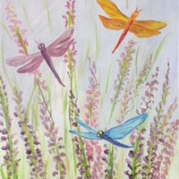 Dragonflies and Lupines //images.artistrunwebsite.com/gallery/img_2761491550034028_large.jpg?1550034060