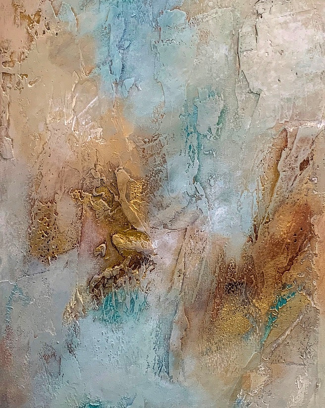Return to: Sold Art Acrylic painting Gold Crush II by Ginger Thomas