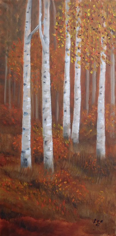 WoodlandColours#2 Acrylic painting WoodlandColours#2 by Cecilia Lea