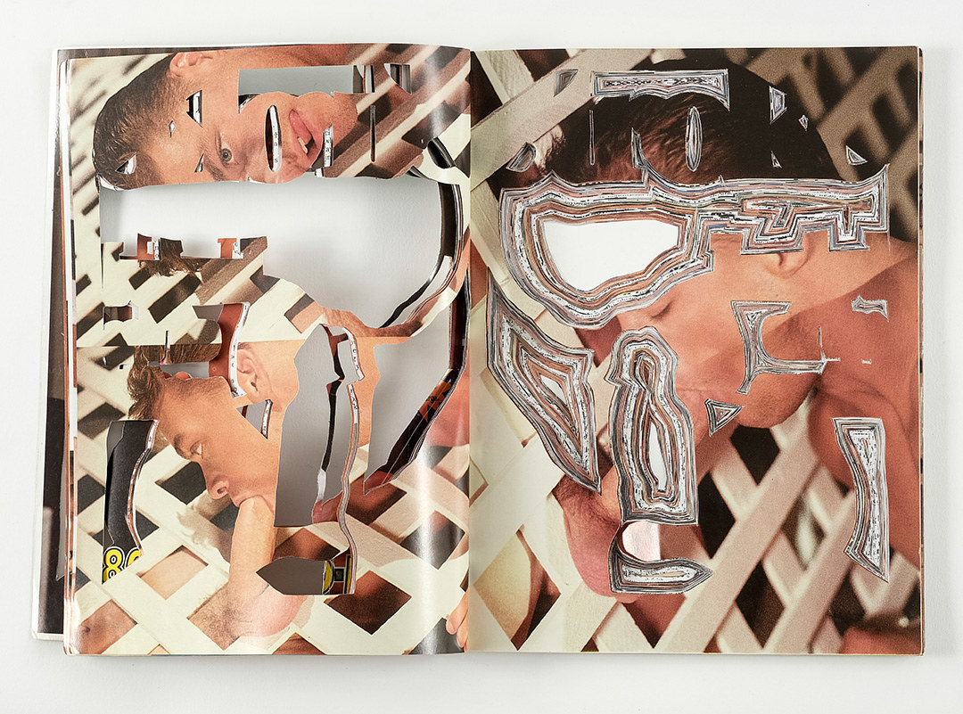 Return to: Stroke Series (WARNING: GRAPHIC IMAGES NOT SUITABLE FOR ALL ) Sculpture Detail of of inside page spread, #1, Stroke Series by Emma Lehto