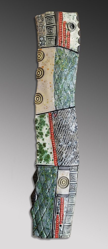Return to: WALL SCULPTURE ceramic GREEN CIRCLES by Cathy Crain
