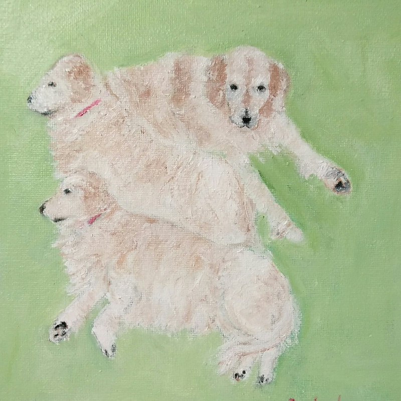Millie, three faces Oil painting Millie, three faces by Gwenda Branjerdporn