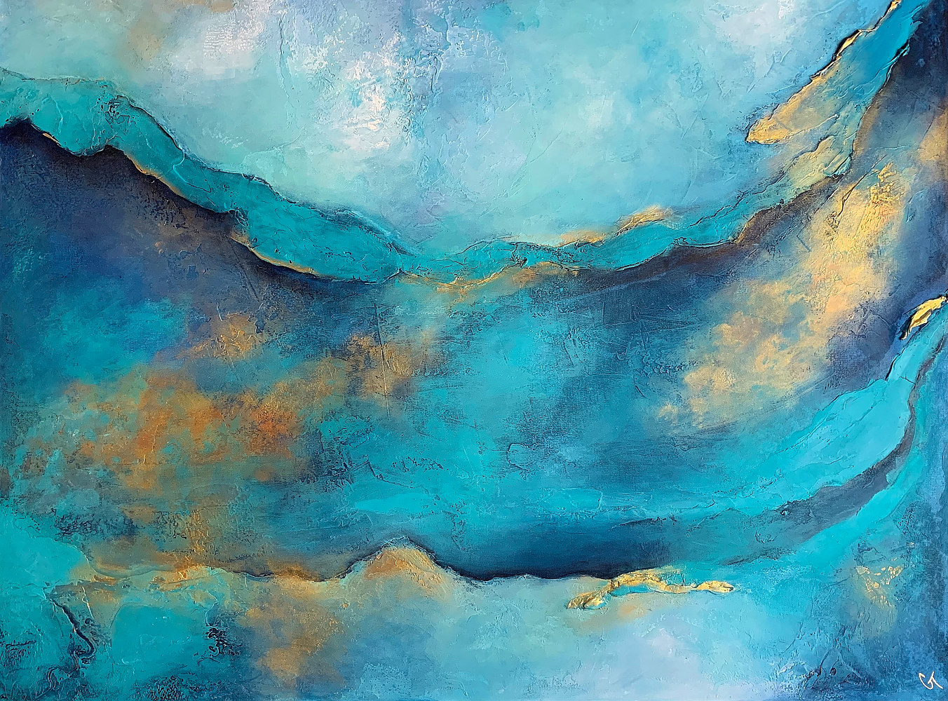 Return to: Shop Now Acrylic painting Out of the Blue by Ginger Thomas