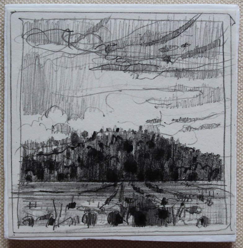 South Hill Drawing South Hill by Harry Stooshinoff