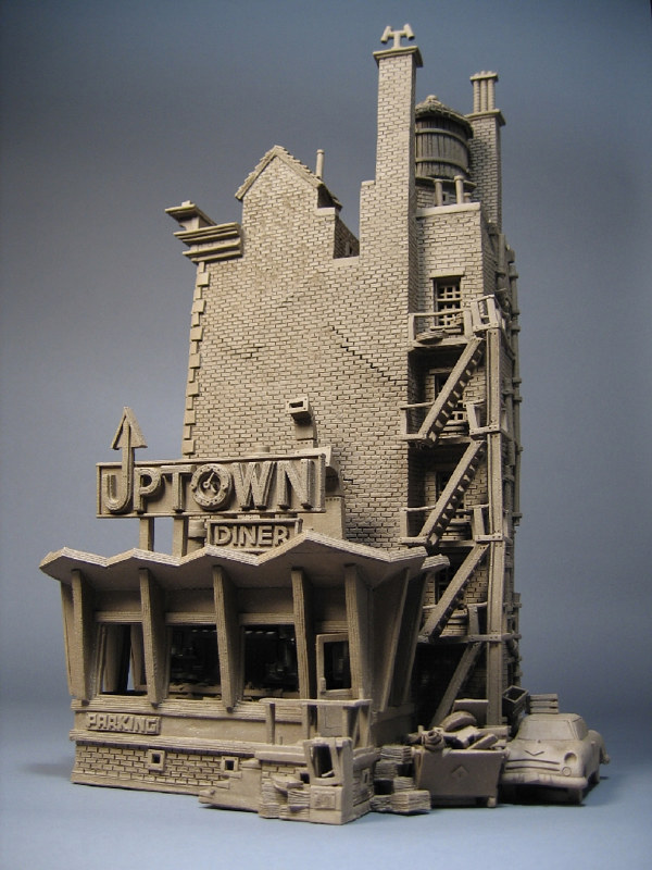 Uptown Diner John Brickels Stoneware Clay Artist