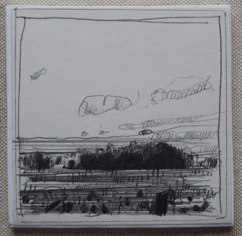 September Beanfield Drawing September Beanfield by Harry Stooshinoff