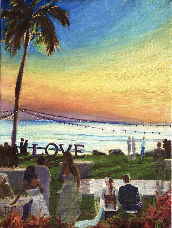Wedding Event Painting 18x24 (image is example) Oil painting Wedding Event Painting 18x24 (image is example) by Pamela Neswald