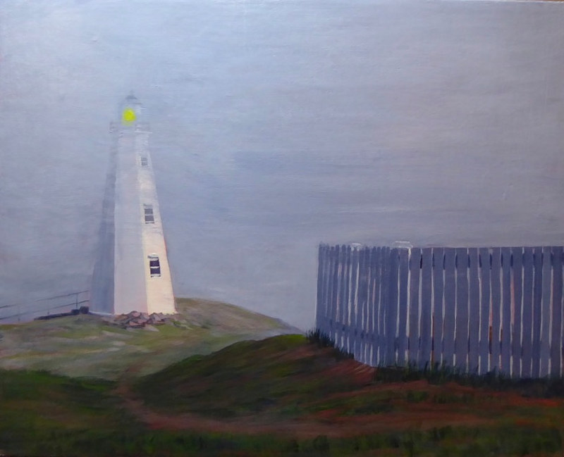 Fog's Lifting, Cape Spear Oil painting Fog's Lifting, Cape Spear by Cecilia Lea