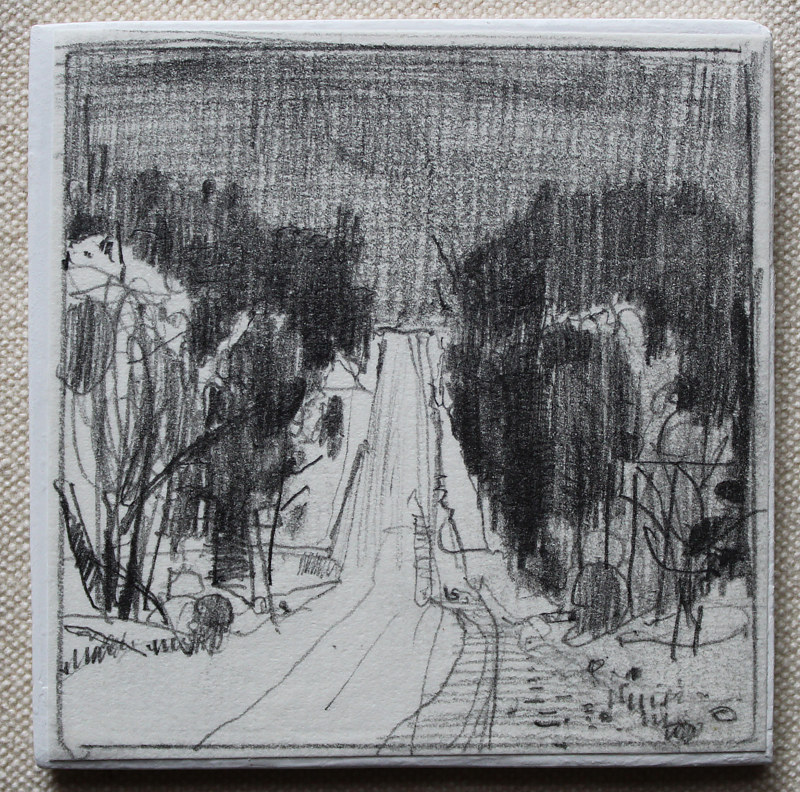 Christmas, Richardson's Hill Drawing Christmas, Richardson's Hill by Harry Stooshinoff