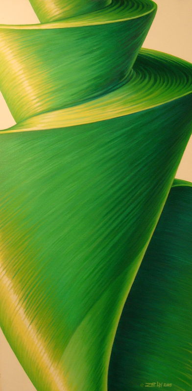 Green Hornet Oil painting Green Hornet by Sue Ellen Brown