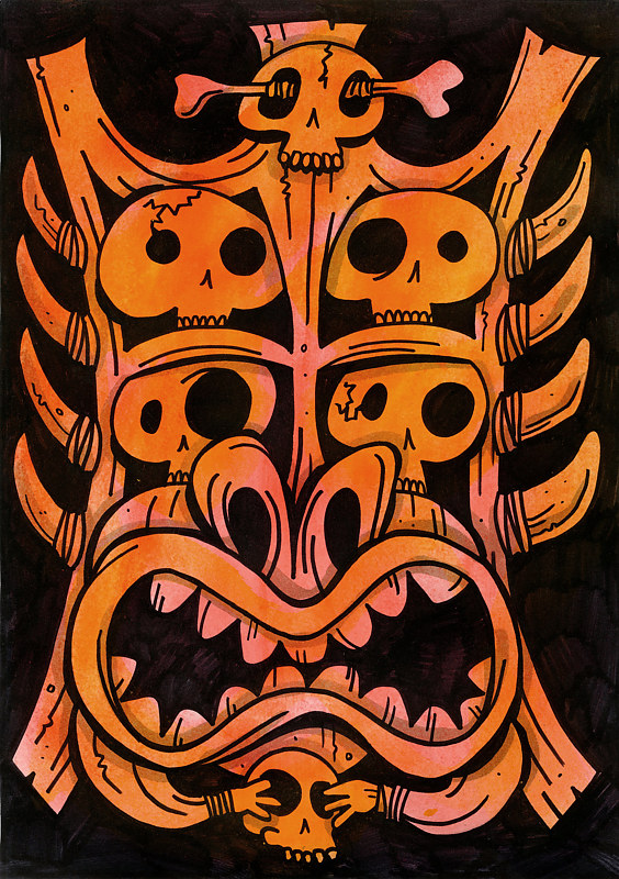 The Griper Watercolor The Griper by Kenneth M Ruzic