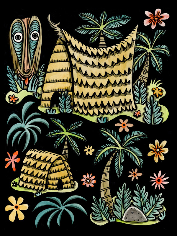 Quiet Jungle Watercolor Quiet Jungle by Kenneth M Ruzic